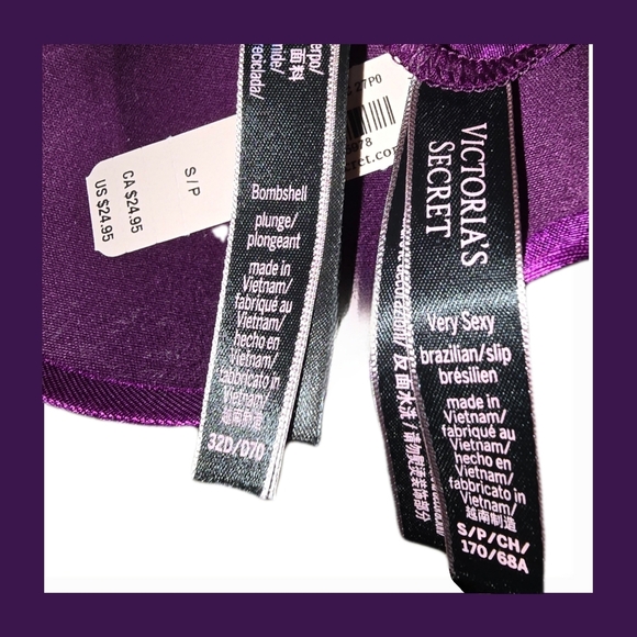 Victoria's Secret Double Shine Strap Bombshell & Brazilian Lingerie Set - 32D/Sm - Picture 14 of 15